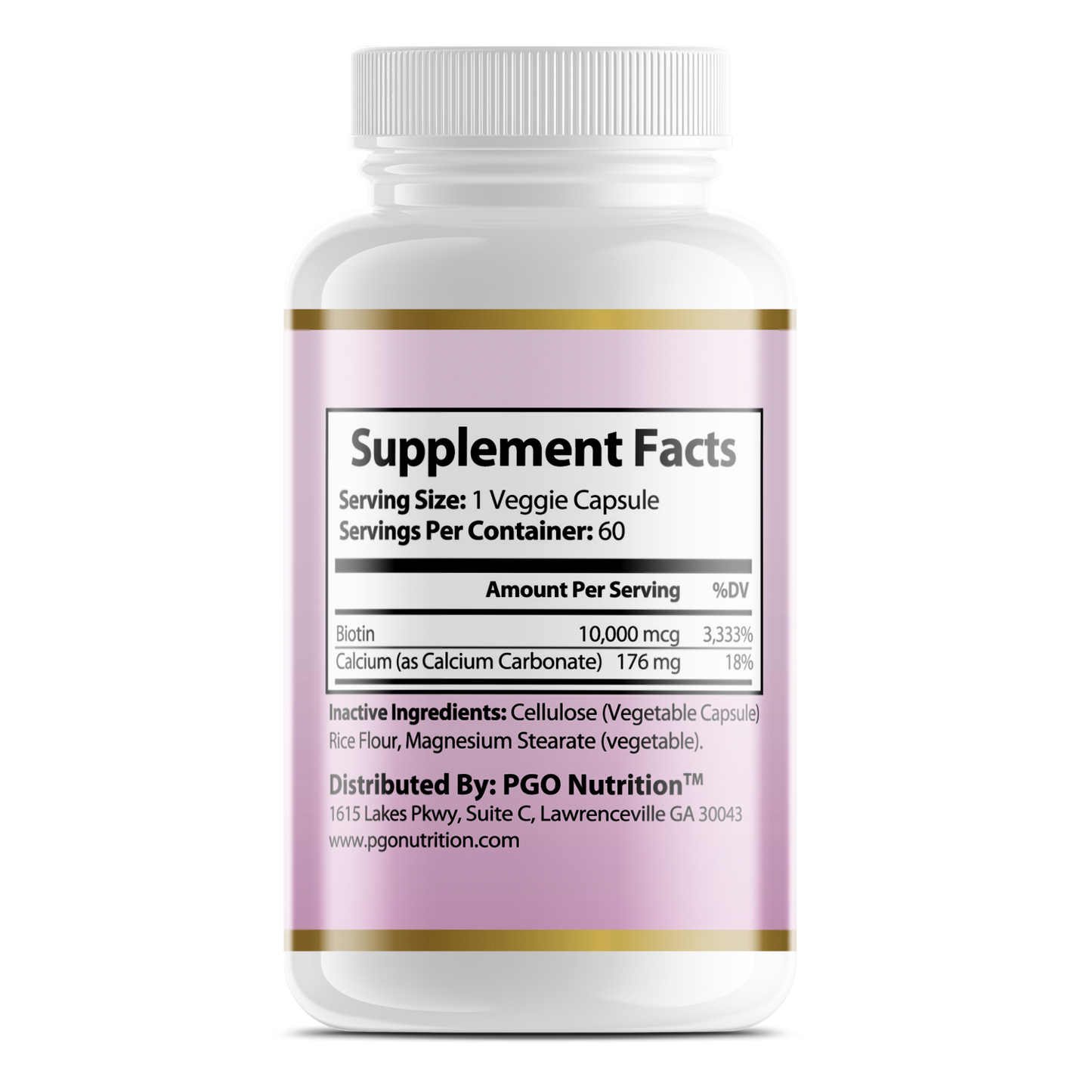 PGO Nutrition™ Biotin Pure